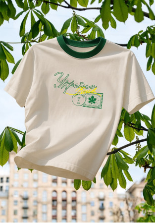 White oversize unisex "Київ" T-shirt  White oversize unisex "Київ" T-shirt